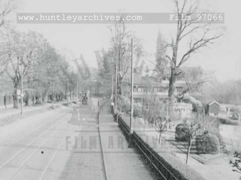 footage of chernobyl Tram In Hampton Court, London, 1920s - Film 97066