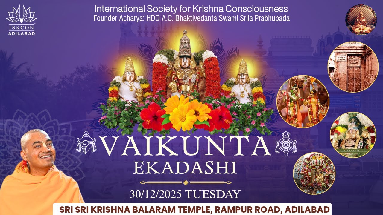Sri Vaikunta Ekadashi Celebrations at ISKCON Adilabad @PranavanandaDas