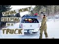 Winter Truck Camping in Montana (Snowboarding Trip)