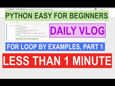 Python Beginners Easy - For Loop with Numeric Values in less than 1 minute [Jupyter Notebook]