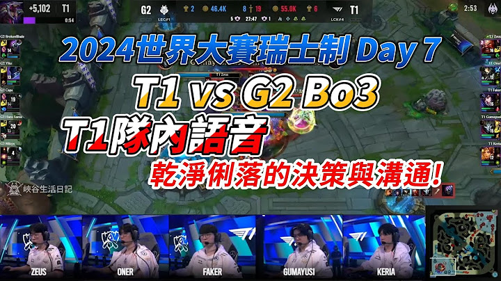 【2024世界賽】T1 vs G2 ｜T1隊內語音｜乾淨俐落的決策與溝通｜英雄聯盟 2024 世界大賽瑞士制 Day7