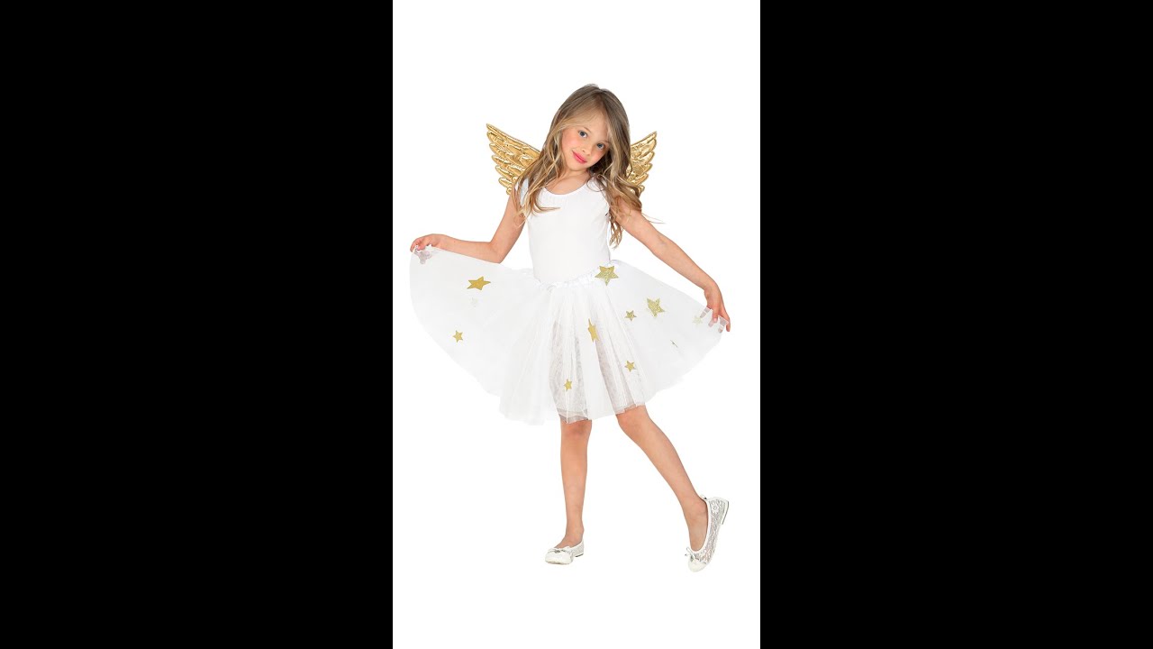 Déguisement Fille Ange blanc - Enfant 3/4 Ans - Robe et Ailes