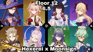 Hexerei Lunar-Crystallize &amp; Lunar-Bloom | Spiral Abyss 6.5 Floor 12 | Genshin Impact