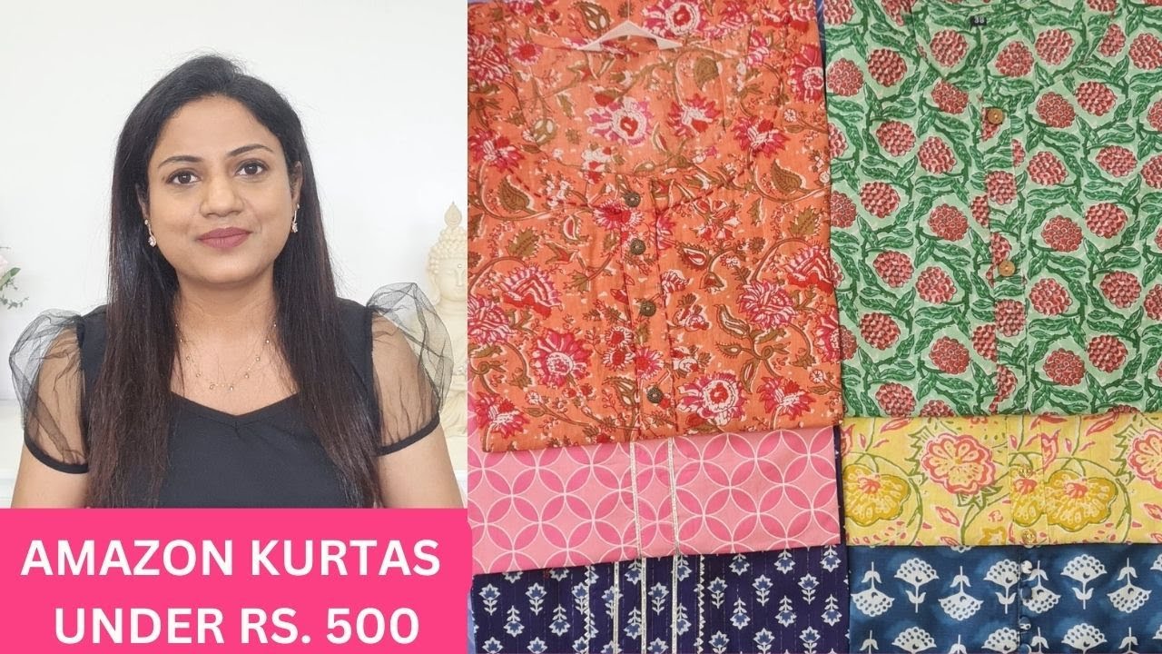 Amazon Kurti Haul Under ₹500/- 👗 Amazon Cotton Kurti Haul - YouTube