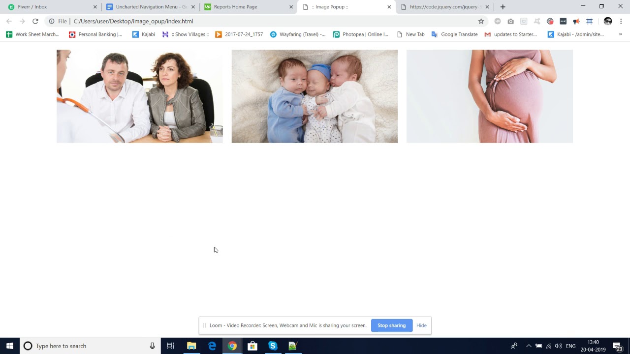 Image Popup using jquery - YouTube