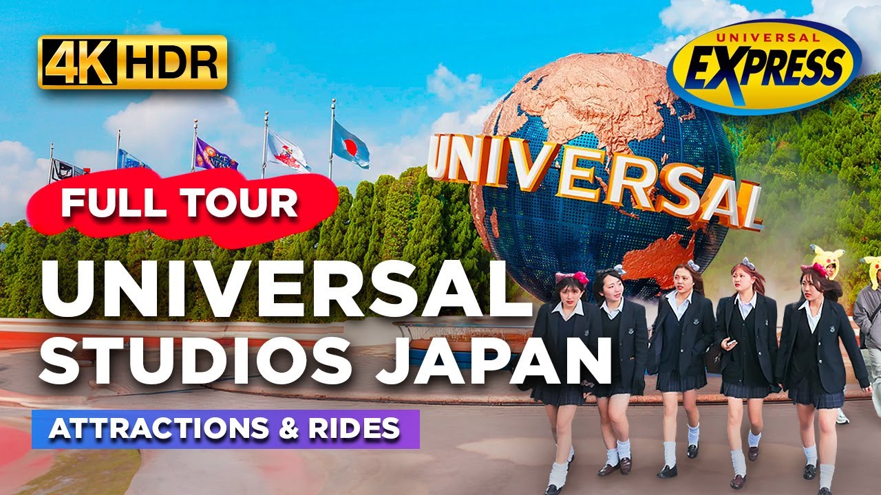UNIVERSAL STUDIOS JAPAN 2024 | Tour with ALL Attractions and Express Pass 7 Rides! | Osaka【4K HDR】
