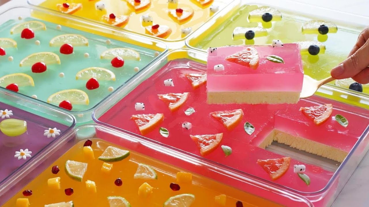 크리스마스 파티에 잘 어울리는  레인보우 과일 젤리 케이크 / Rainbow Fruit Jelly Cheesecake 🌈 / Amazing cake