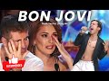 Golden buzzer  very extraordinary voice strange baby singing song bon jovi makes the judges cried