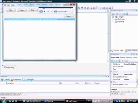 Visual Basic tutorial: mp3-player