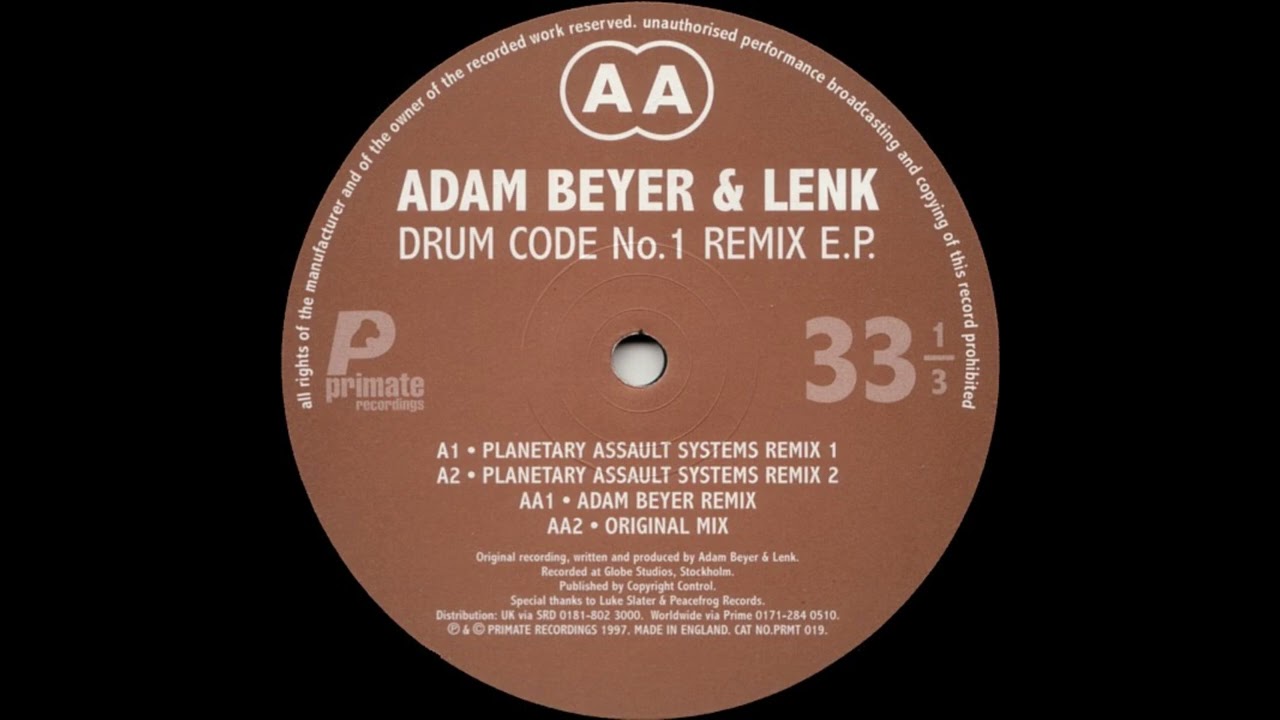 Adam Beyer ,bad company レコードset Adam Beyer & Lenk - Drum Code No. 1 (Planetary Assault Systems