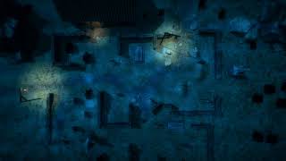 D&D Animated Encounter Battle Map - Graveyard Graveyard Nighttime