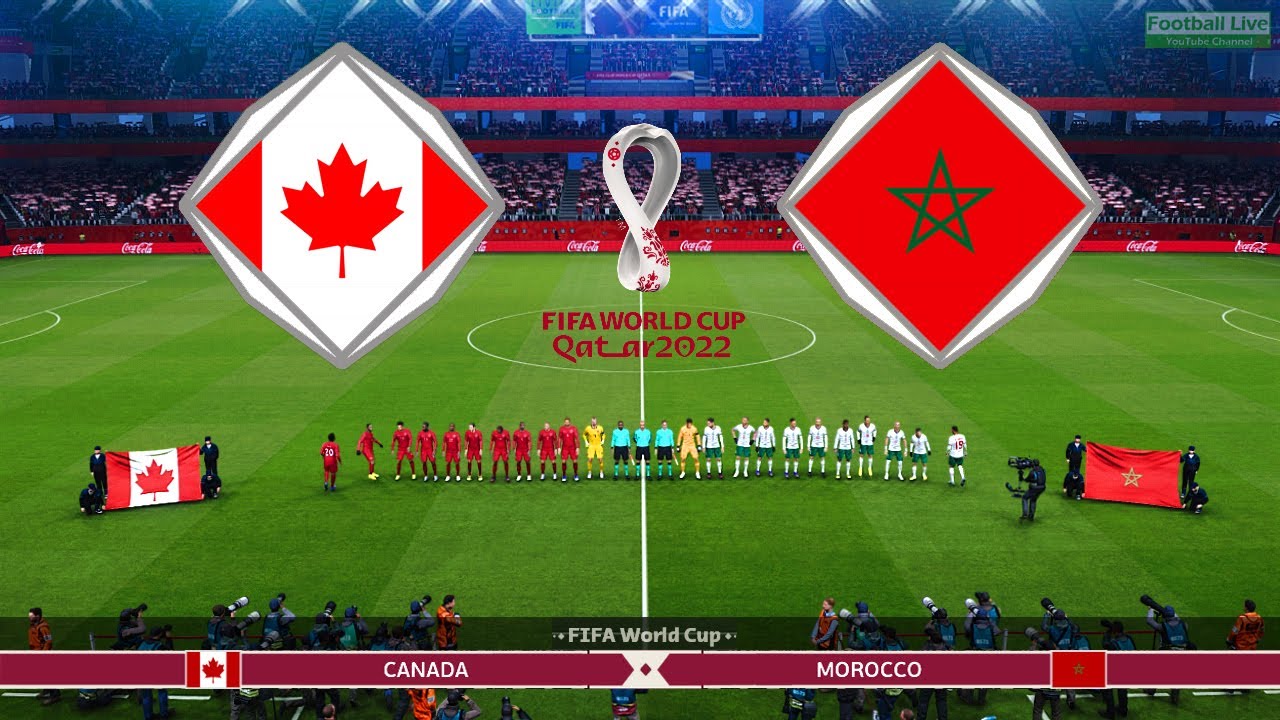 Canada vs Morocco Group (F) - FIFA World Cup 2022 Qatar - Full Match All Goals - PES Gameplay PC