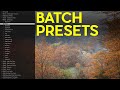 BATCH Apply Presets in Lightroom Classic