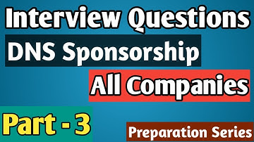 Most Asked Interview Question | DNS Sponsorship | Merchant Navy | Part 3