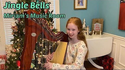 Jingle Bells (harp cover) 11-year-old harpist