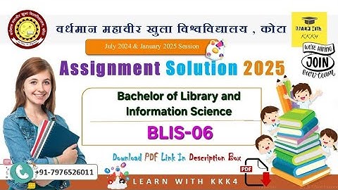 VMOU BLIS-06 Assignment Solution 2025 PDF | LEARN WITH KKK4
