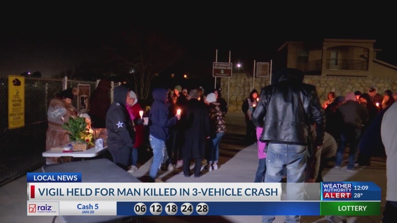 Vigil held for man killed in crash in Northeast El Paso - YouTube