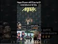 Anthrax Among the Living Turns 39 years old today #anthrax #thrashmetal #metalhead