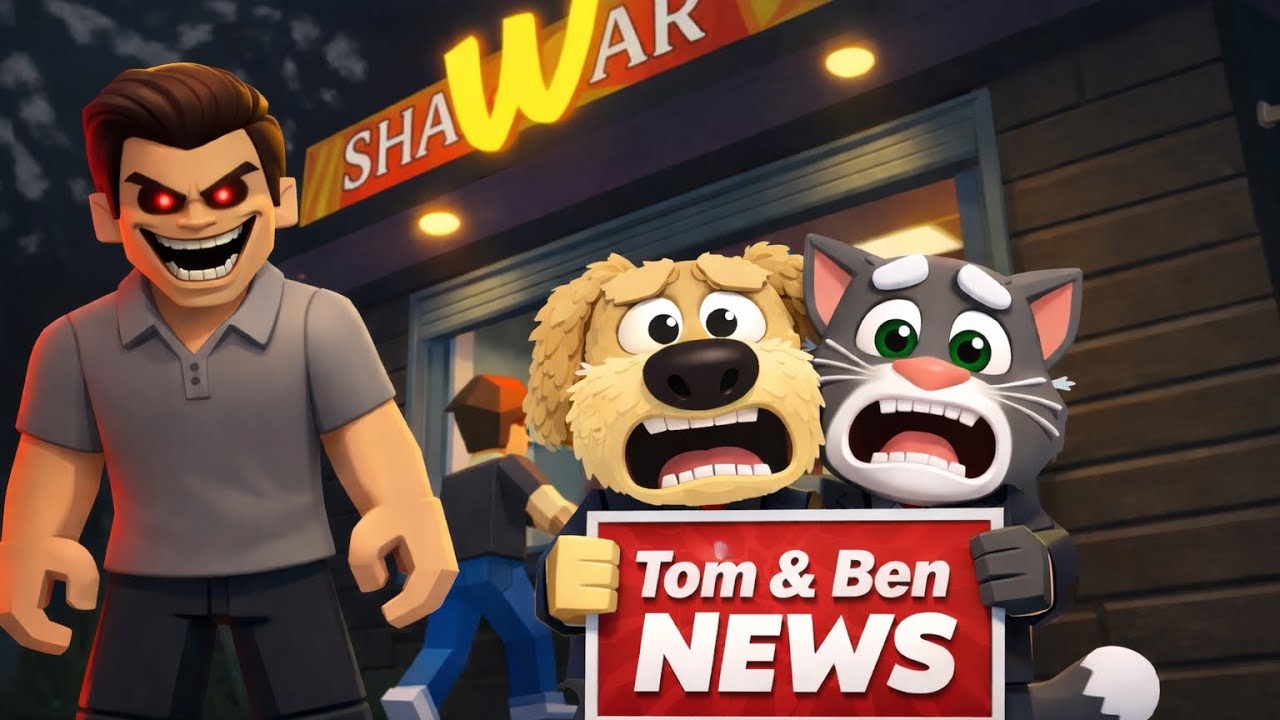 Talking Ben Discovers and Talking Tom Play SCARY SHAWARMA KIOSK: THE ANOMALIES-S2-EP2