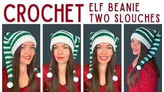 Crochet Christmas Hat | Crochet Elf Hat (Pigtails)