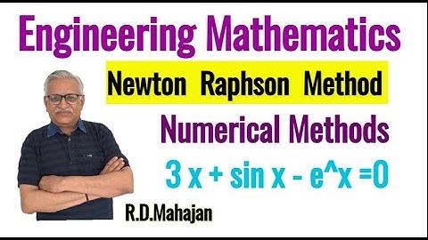 Newton Raphson method to find root of 3 x + sin x - e^x = 0