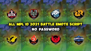 All MPL ID 2021 Battle Emote Script | No Password Aulus Patch | MPL ID