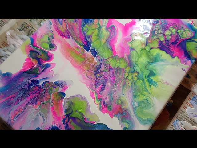 The European Floetrol! SHOCKING Results! Open Cup Pour With TONS of Cells! Acrylic  Pouring 