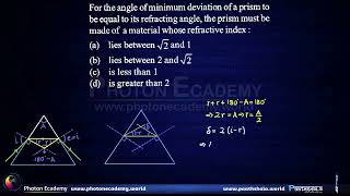 BITSAT 2016 | Physics | Q30  Ray Optics   Prisms