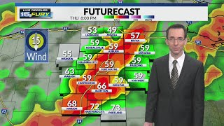 Severe storms moving through tonight