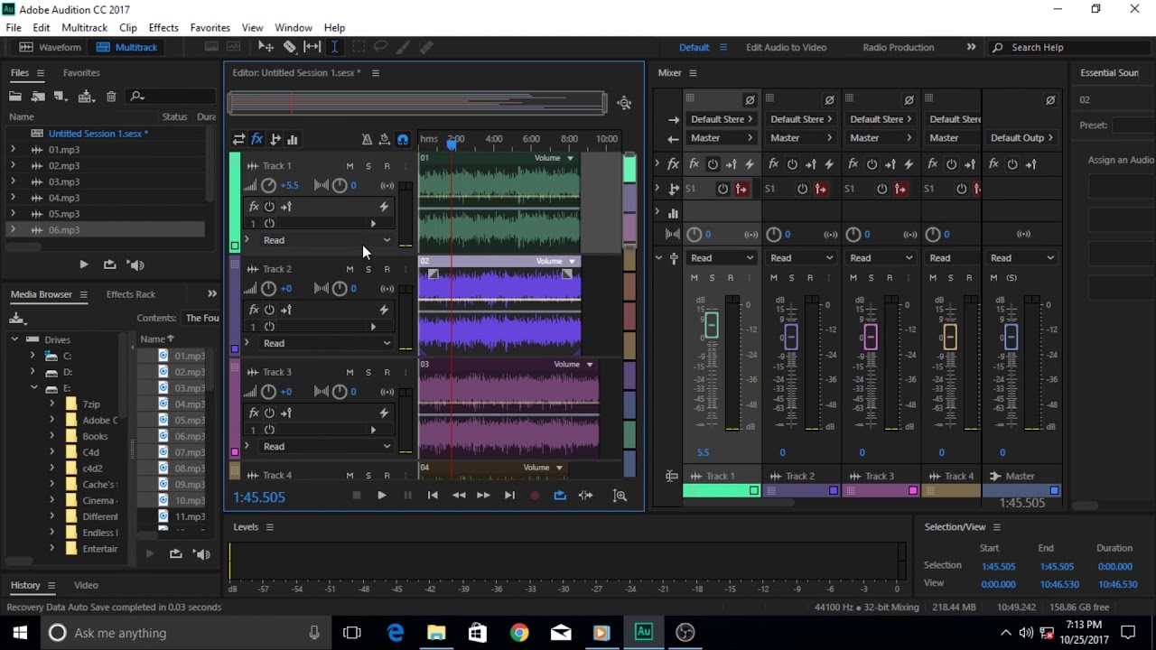 Audition 65 What is the Track Mixer in Adobe Audition YouTube