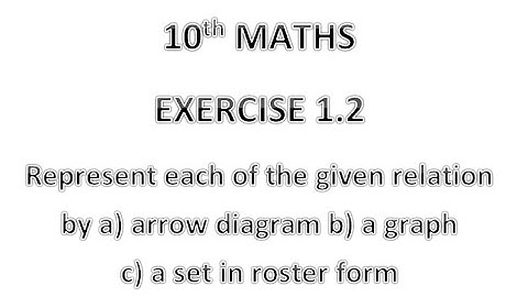 Represent each of the given relation by a) arrow diagram b) a graph c) roster form....