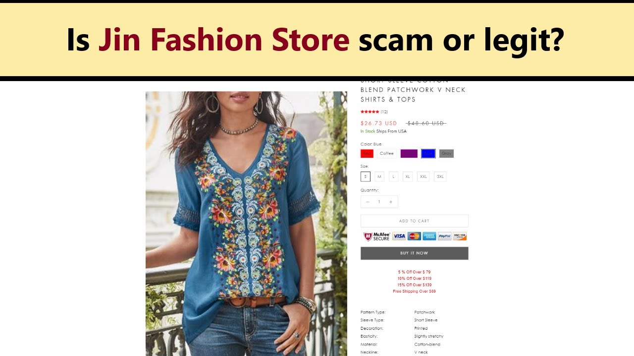 Jin Fashion Store reviews! Is scam or legit? Should
