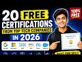 FREE Certifications from Top Tech Companies in 2026 🚀🎓 @moneymitranetwork @Google 
