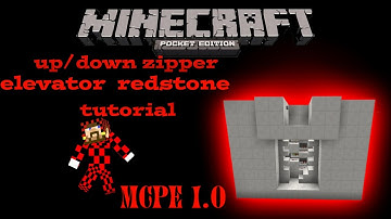 up down zipper elevator Redstone tutorial 1.0 Minecraft pocket edition