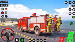 Fire Truck City Rescue Simulator - 911 US Emergency Fire Truck Driving 3D - Android Gameplay screenshot 3