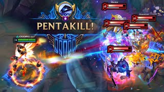 Best PENTAKILL LoL Montage (1v5, Xerath, Aurelion Sol, Garen, Yunara, Lillia, Hwei, Darius) #454