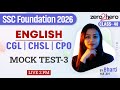 SSC English Classes 2026 | Mock test -3 | SSC CGL/CHSL/CPO/MTS English Class By Bharti Mam