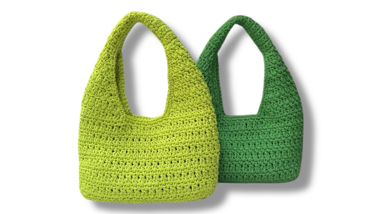 Pamuk Makrome iple hazırlanmış Tığ işi kol çantası💚