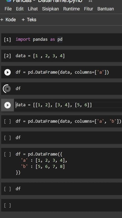 How to Create Dataframe with Pandas Library #shorts #python #pandas ...
