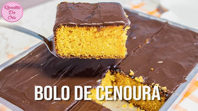 Bolo de Cenoura Fofinho com Cobertura de Chocolate