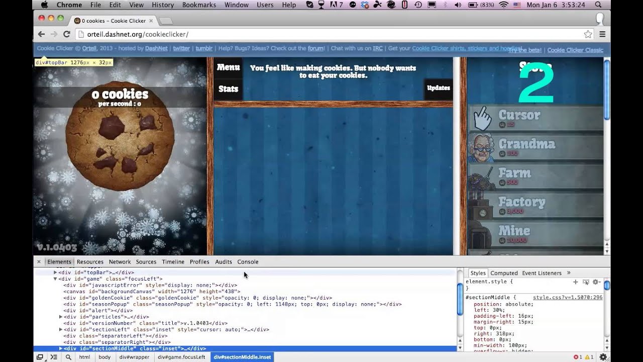 How To Cheat Cookie Clicker Auto Click Infinity Cookies More By Tfg