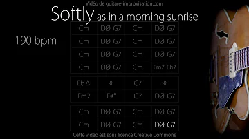 Softly as in a morning sunrise (190 bpm) : Jazz Backing Track