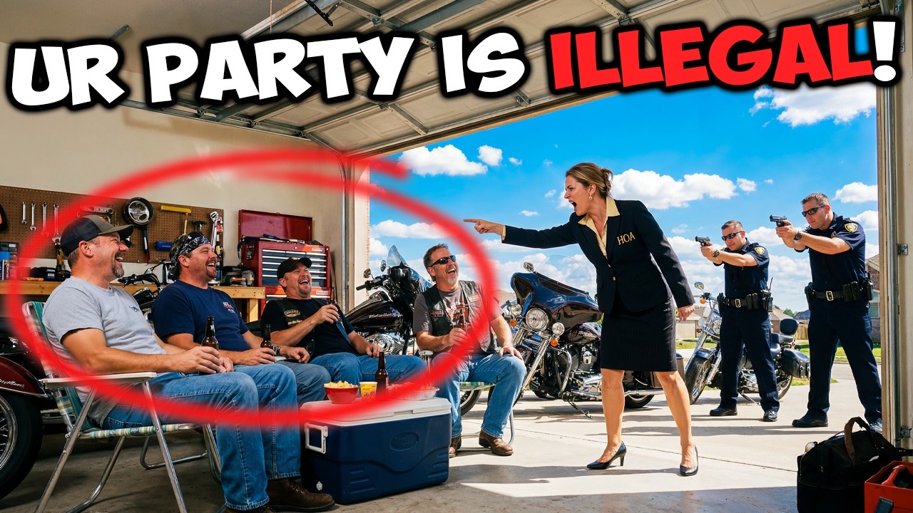 HOA Karen Called 911 to Shut Down My Garage Party, “BANS GUNS”.. Unaware I’m a COP Myself!