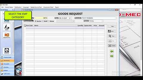 PROMED - How Doctors can Make Request for Inventory Items