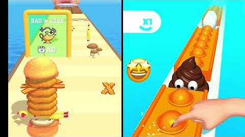 Burger master vs pop run all levels speedrun gameplay Android iOS