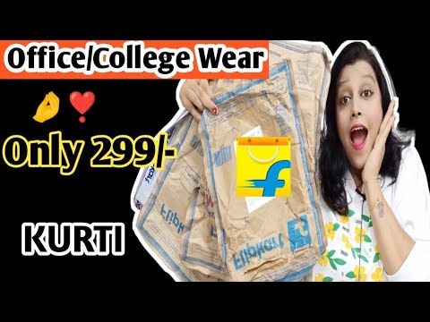 Flipkart Office College Wear Kurta under 299 l Affordable kurti Haul l Cotton Kurti l YouTube