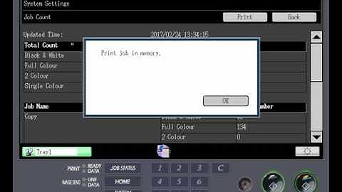 Meter Reading Print out Sharp 2614n
