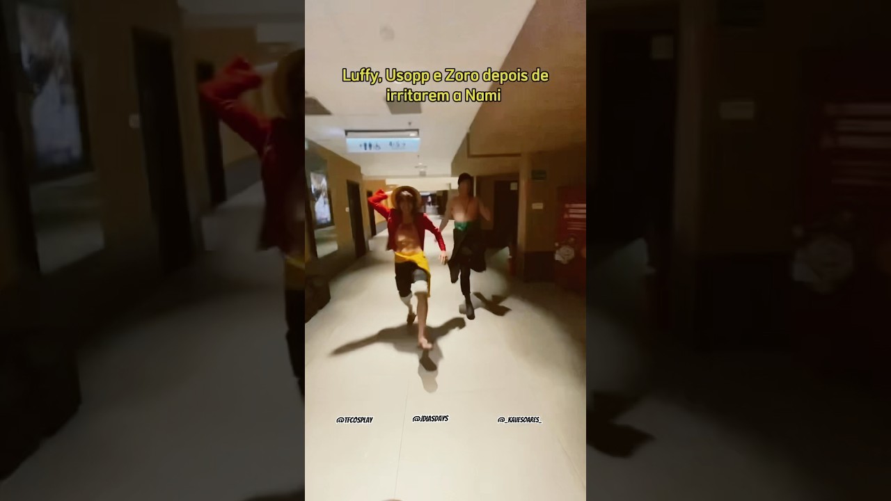 Luffy, Zoro e Usopp depois de irritar a Nami #onepiece #onepiececosplay