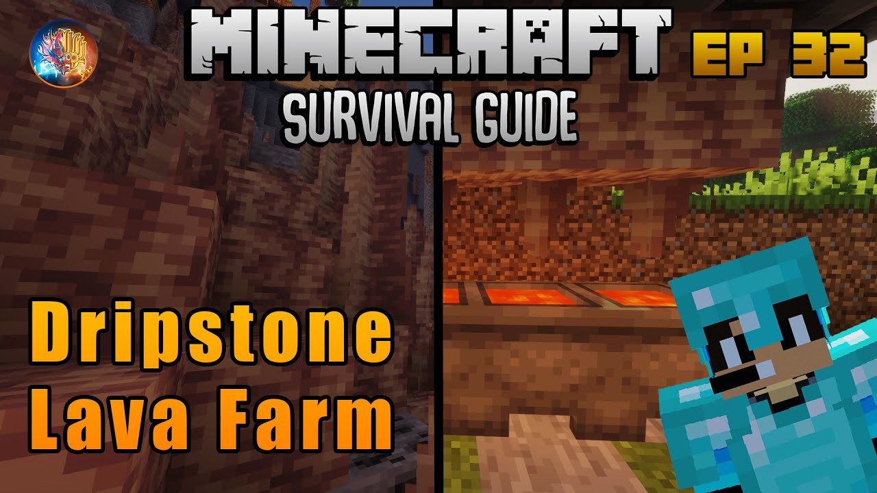 Dripstone Lava Farm | Minecraft Survival Guide Sinhala 1.18 EP 32