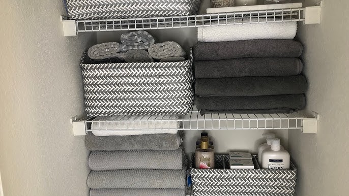 Boring wire shelves, you've met your match 💪 Here's how to give your linen  closet an easy makeover ⬇️ 1. Measure your existing wire…